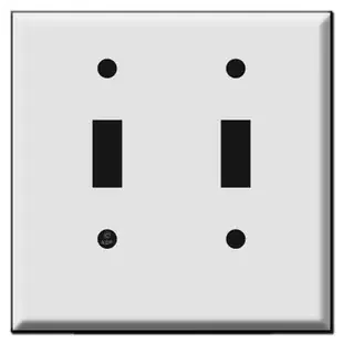 Short 2 Toggle Switch Plate Covers .25″ Half Trimmed