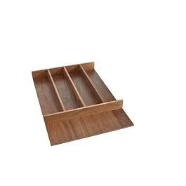 Short Walnut Utility Tray Insert, 8-1/8 to 15-1/8 X 17 to 22 X 2-3/8 in