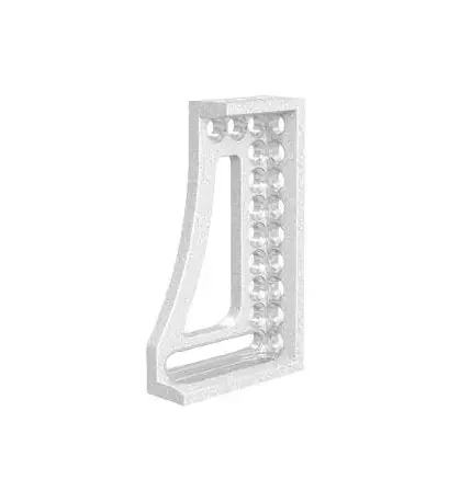 Siegmund System 16 250 GK Left Stop and Clamping Square (Aluminum/Titanium)