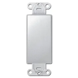 Silver Chrome Decora to Blank Switch Plate Inserts