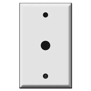 Single .5 Inch Round Opening Control Switch Plates