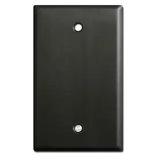 Single Blank Switch Plate – Dark Bronze