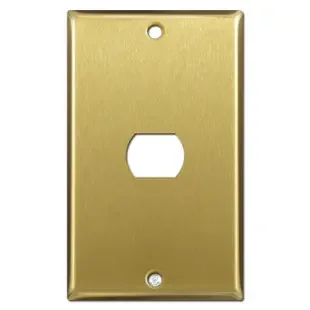 Single Despard Switch Plate Cover – Satin Brass