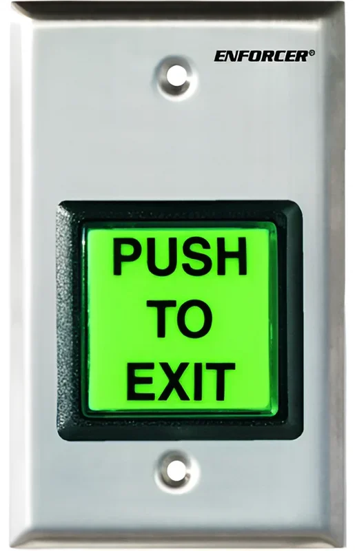 Single Gang 2in Illuminated Green Push/Request to Exit Button RTE – Seco-Larm