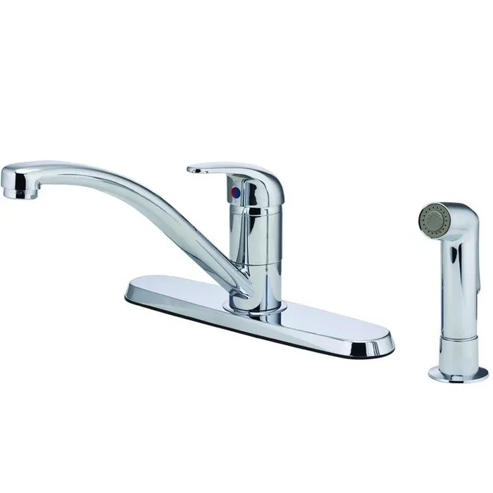 Single Handle Kitchen Faucet with Side Spray – Polished Chrome by Pfister
