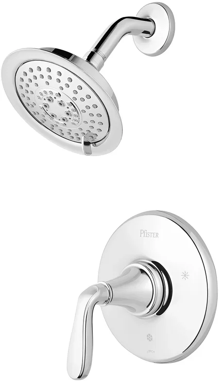 Single Handle Multi Function Shower Faucet in Polished Chrome – Trim Only by HMW