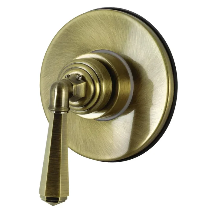 Single-Handle Three-Way Diverter Valve with Round Trim Kit, Antique Brass – Kingston Brass