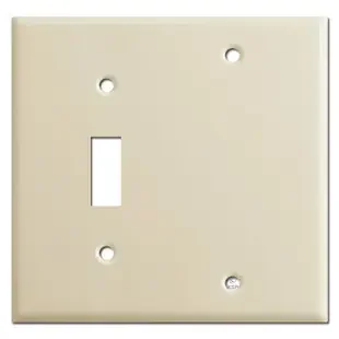 Single Toggle Single Blank Covers – Ivory