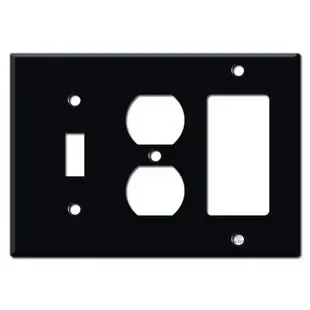 Single Toggle Single Outlet Single Rocker Switch Plates – Black