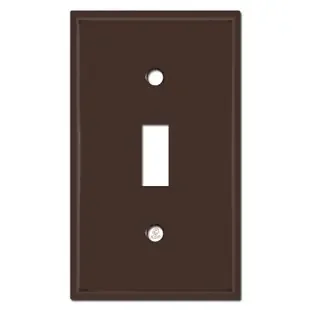 Single Toggle Switch Plates – Brown
