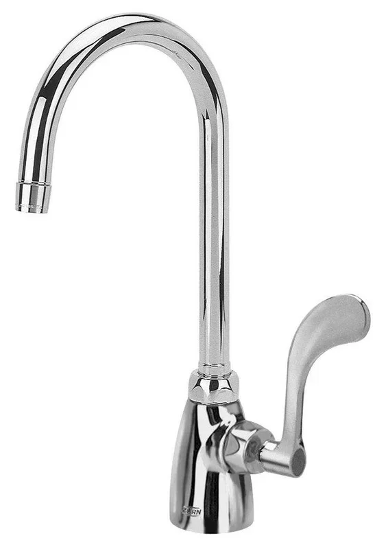 Single Wristblade Handle Deck Mount Service Faucet – Polished Chrome by Zurn
