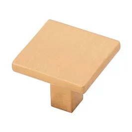 Skylight 1-1/4 Inch (32mm) Diameter Brushed Golden Brass Cabinet Hardware Knob