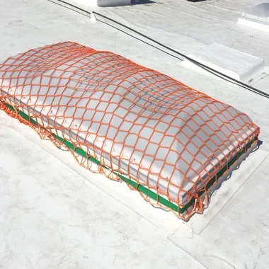 Skylight Fall Protection Safety Nets with Rachet Strap – 10′ x 10′