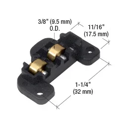 Sliding Window Roller with Dual 3/8″ Brass Wheels – C.R. Laurence