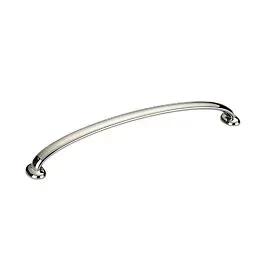 Soft Curved Style 7-9/16 Inch (192mm) Center to Center, Overall Length 8-3/16 Inch Polished Nickel Kitchen Cabinet Pull/Handle