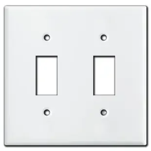 Somfy Extending Shade Double Switch Wall Plate Cover – White
