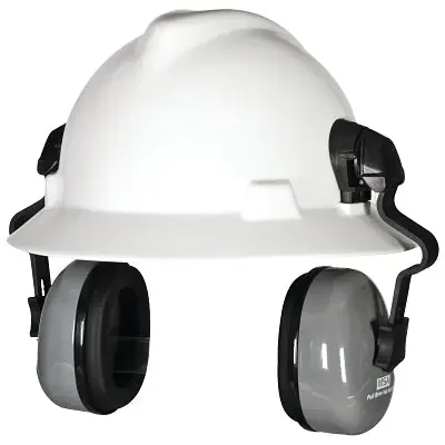 SoundControl SH Cap Earmuff, 25 dB NRR, Gray/Black, Cap-Mounted