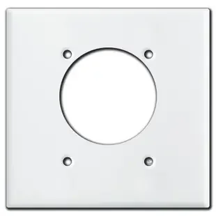 Square Outlet Plate, 30 or 50 Amp Offset 2.165″ Opening – White