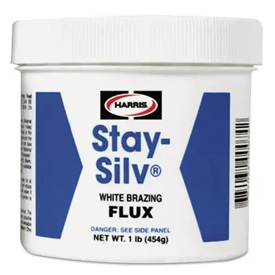 Stay-Silv Brazing Flux, 7 oz Brush Cap Bottle, White