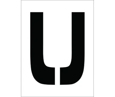 Stencil – Letter U – 12″ – PMC12-U