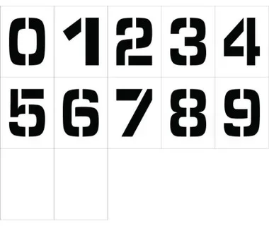 Stencil – Number Set – 0-9 – 8″ – PMN8