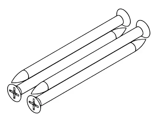 Strike Screw Pack Bright Brass Finish by Kwikset