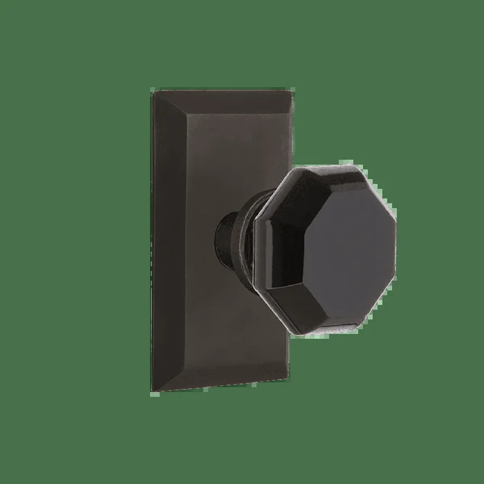 Studio Short Plate with Black Waldorf Knob – Oil-Rubbed Bronze