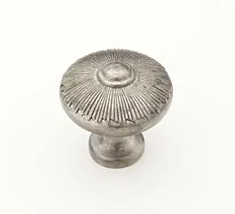 Sunburst Silver Antique Kitchen Cabinet Drawer Knob, 1-1/2″ (38mm) Diameter