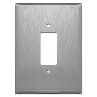 Super Jumbo 7.5″ Decora Outlet Rocker Switch Cover – Stainless Steel