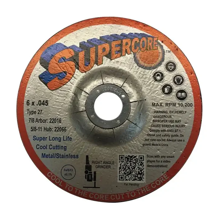 SuperCore Metal Cutting Wheels, 50% Longer-Lasting