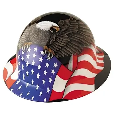 SuperEight E1 Hard Hat, 8 Point Ratchet, Spirit of America