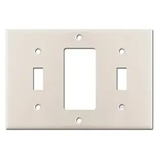 Switch Decor Switch 3-Gang Wall Switchplate – Light Almond