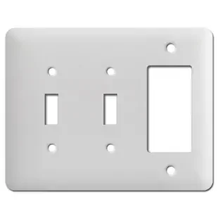 Tall 1 Rocker 2 Toggle Light Switch Plates – Textured White
