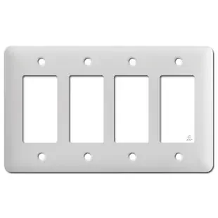 Tall 4 Decor Electrical Switchplate – White Textured