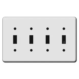 Tall 4 Toggle Switch Plate Covers