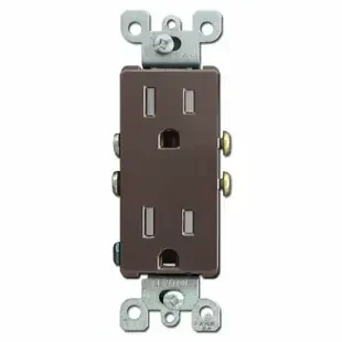 Tamper Resistant 15A Decora Receptacles – Brown