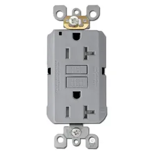 Tamper Resistant Decora Receptacles GFCI 20A – Gray