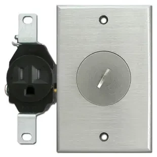 Tamper Resistant Single Receptacle Nickel Outlet Cover Floor Box