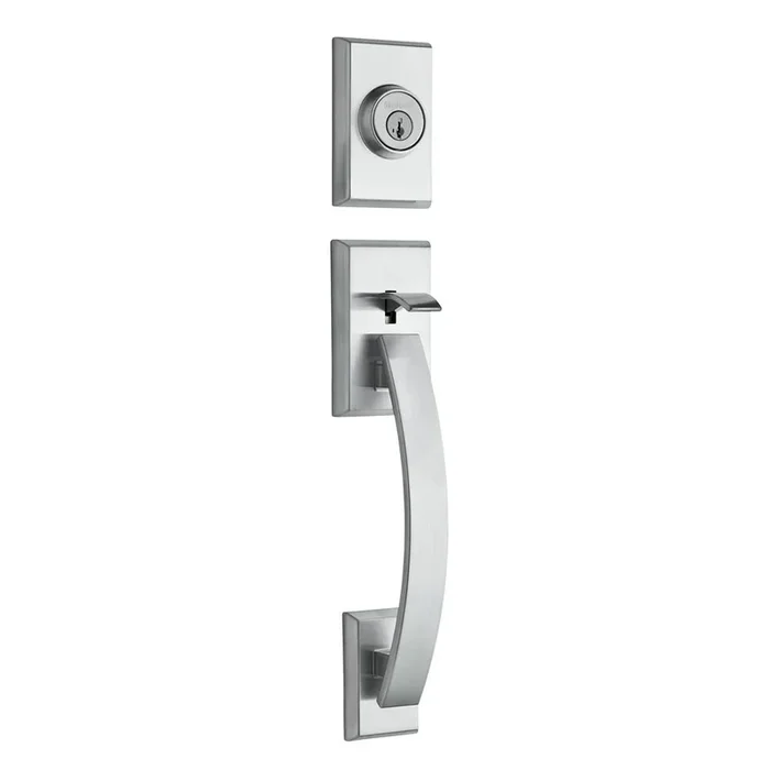 Tavaris Single Cylinder Exterior Handleset SmartKey – Satin Chrome Finish