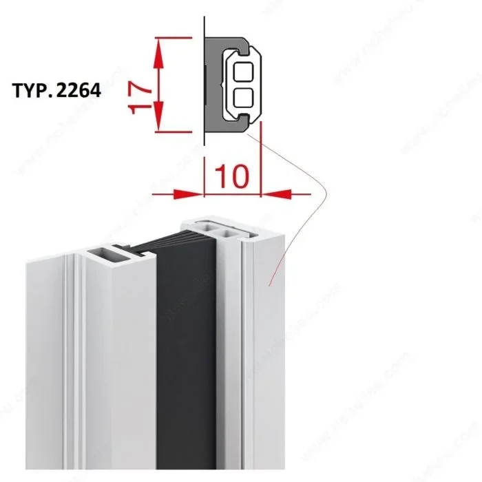 TERNO VETRO Wall Profile Type 2264 – Richelieu Cabinet Hardware