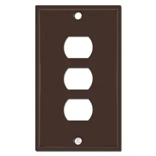 Three Hole Despard Switch Plate Covers – Brown