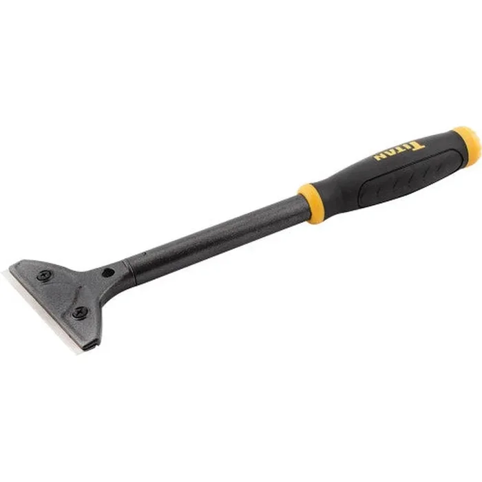 Titan Tools 11515 12″ LONG COMFORT GRIP HEAVY DUTY SCRAPER WITH BLADE STORAGE IN HANDLE, INCLUDES 4″ BLADE