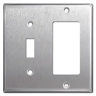 Toggle & GFI Decora Outlet Switch Plates – Satin Stainless Steel