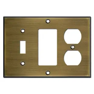 Toggle – GFCI – Duplex Outlet Wall Plates – Antique Brass
