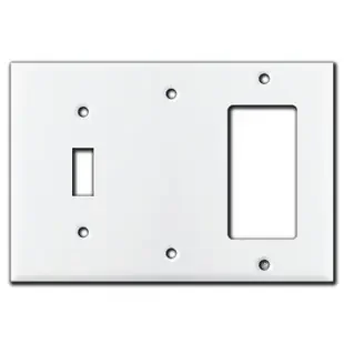 Toggle Rocker 3-Gang Wall Switch Cover – White