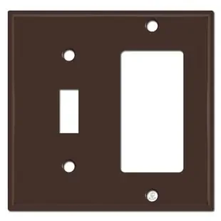Toggle Switch & GFCI Decora Outlet Combo Switch Covers – Brown