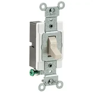 Toggle Switch 15A Leviton Commercial Spec Grade – Light Almond