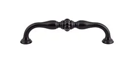 Top Knobs Allington Pull Contemporary,Transitional Style 5-1/16 Inch (128mm) Center to Center, Overall Length 5-3/4″ Flat Black Cabinet Hardware Pull / Handle