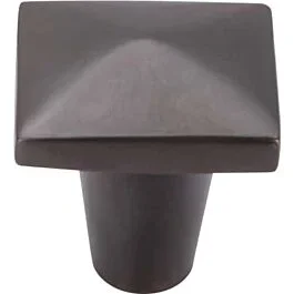 Top Knobs Aspen Square Knob Contemporary, Rustic Style Medium Bronze Knob, 1-1/4 Inch Diameter