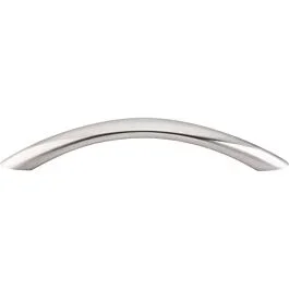 Top Knobs Bow Pull Contemporary Style 5-1/16 Inch (128mm) Center to Center, Overall Length 6-Inch Brushed Satin Nickel Cabinet Hardware Pull / Handle
